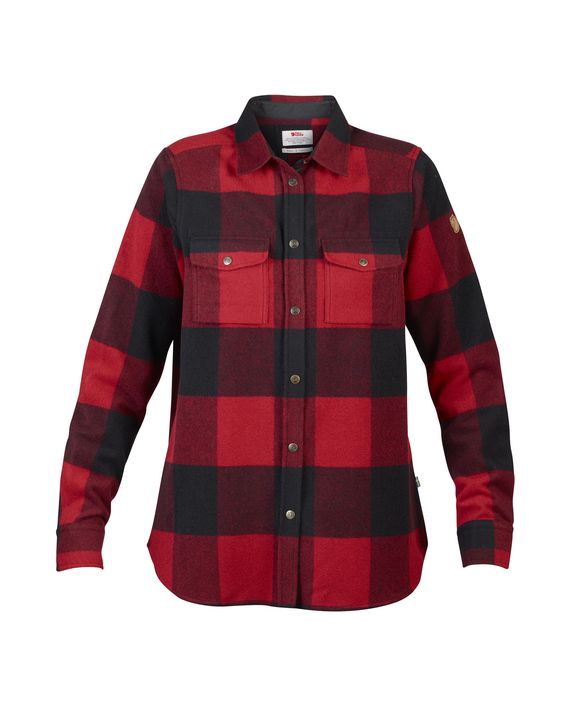 Fjällräven Canada Shirt LS W RED kjøper du på SQOOP outdoor