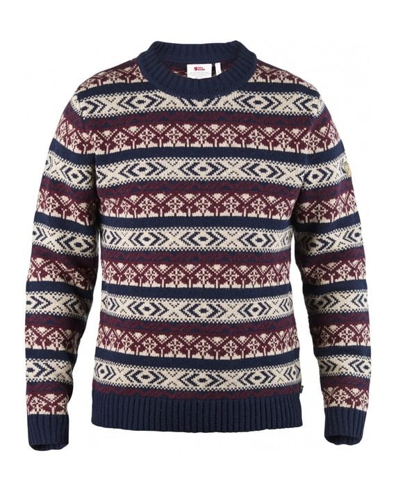 Fjällräven Övik Folk Knit Sweater M DARK NAVY kjøper du på SQOOP outdoor (SQOOP.no)