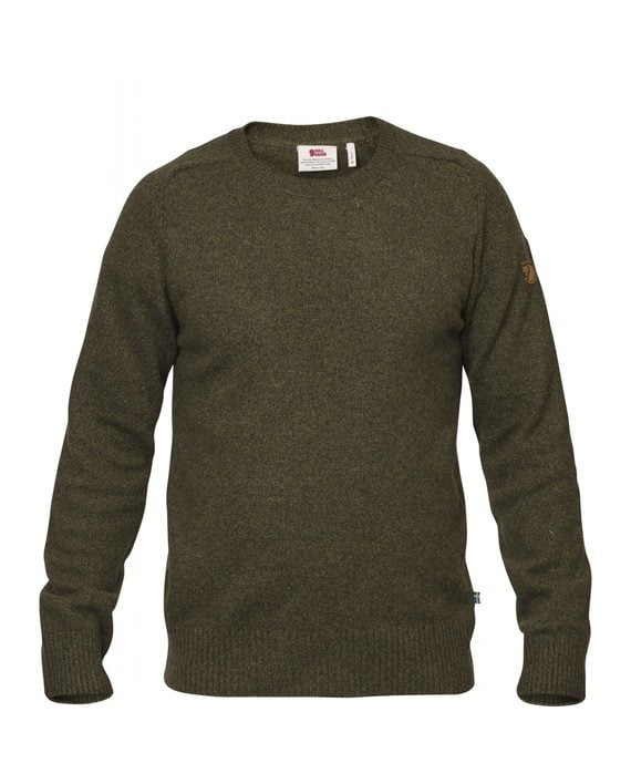 Fjällräven Övik Re Wool Sweater M DARK OLIVE kjøper du på SQOOP outdoor (SQOOP.no)