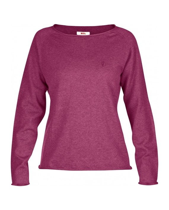 Fjällräven Övik Sweater W. PLUM kjøper du på SQOOP outdoor (SQOOP.no)