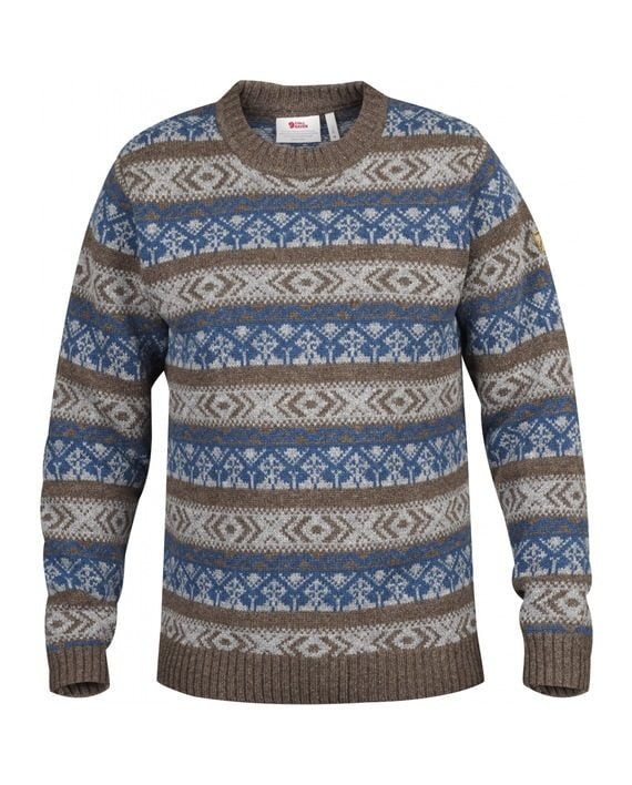 Fjällräven Övik Folk Knit Sweater M STORM kjøper du på SQOOP outdoor (SQOOP.no)
